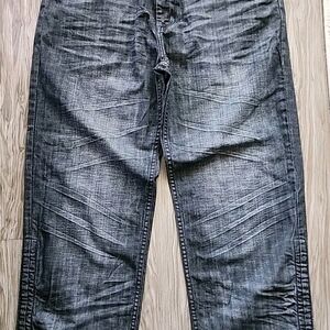 Vintage Baggy Wide Leg Dark Wash Denim 429 Jeans Men's 38 Grunge Streetwear